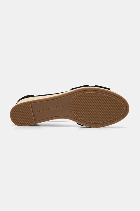 Tommy Hilfiger sandały FLAG CRISS-CROS MID WEDGE ESPAD kolor czarny FW0FW08481 - zdjęcie produktu nr 2