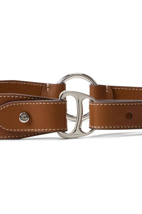 Lauren Ralph Lauren pasek skórzany damski kolor brązowy 412980225 - zdjęcie produktu nr 1