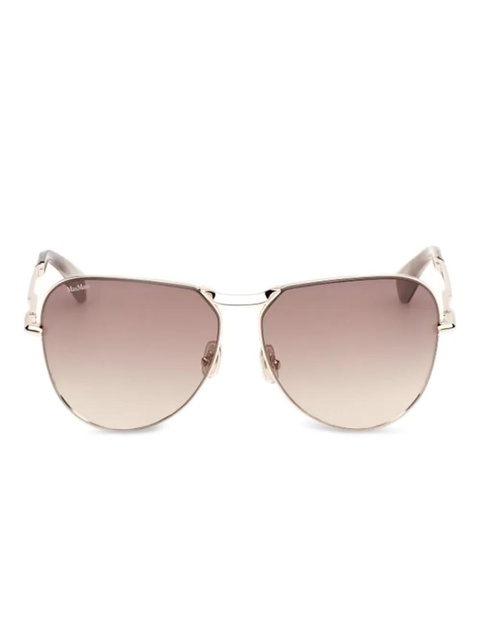 Max Mara Eyewear round-framed sunglasses - Gold - zdjęcie produktu nr 1