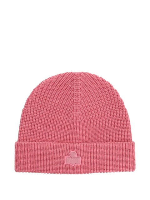ISABEL MARANT ribbed-knit logo beanie - Pink - zdjęcie produktu nr 1