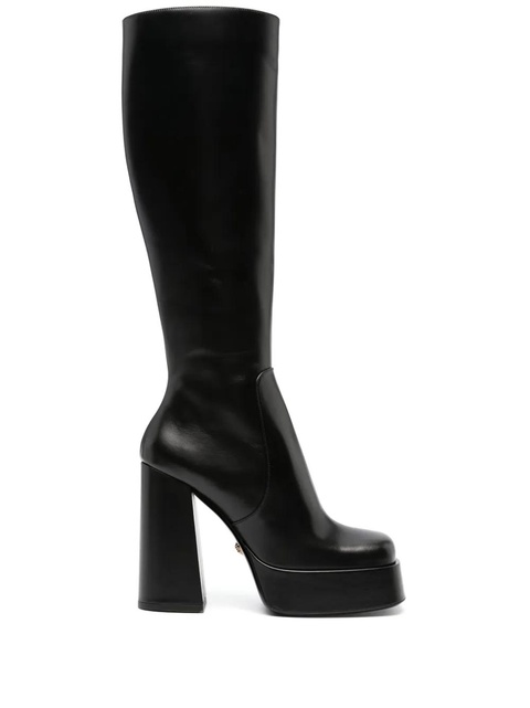 Versace Aevitas 125mm leather platform boots - Black - zdjęcie produktu nr 1