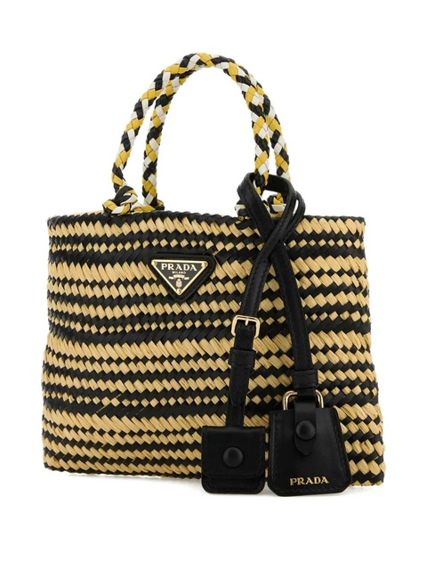 Prada raffia woven tote bag - Neutrals - zdjęcie produktu nr 2