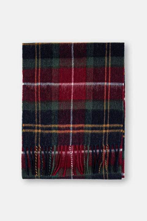 Barbour szalik wełniany kolor multicolor wzorzysty - zdjęcie produktu nr 2