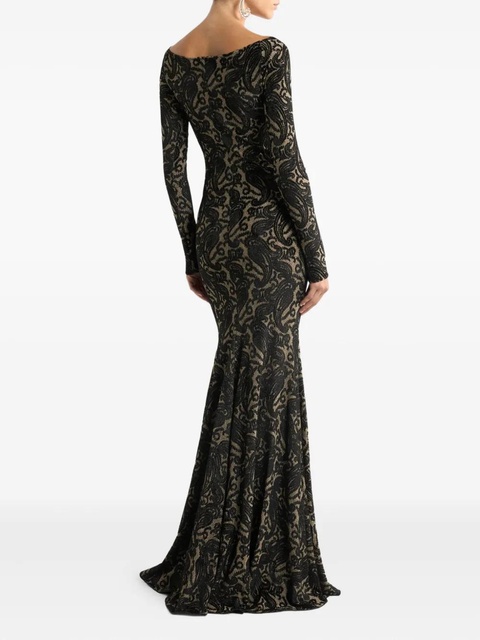 ETRO jacquard paisley motif maxi dress - Black - zdjęcie produktu nr 2