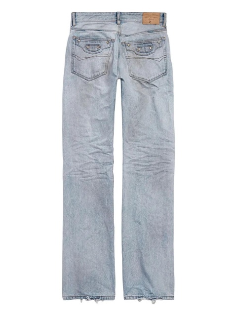 Balenciaga distressed straight-leg jeans - Blue - zdjęcie produktu nr 2