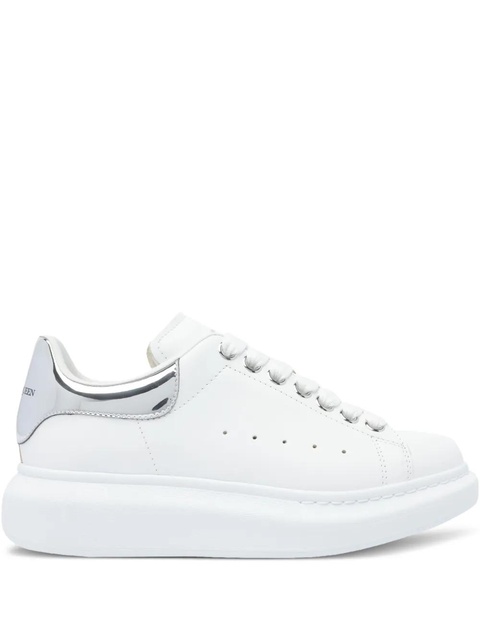 Alexander McQueen Oversized metallic-panel leather sneakers - White - zdjęcie produktu nr 1