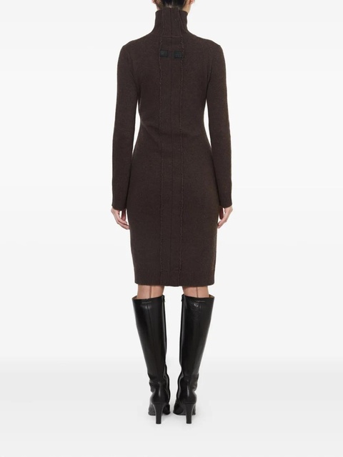 MM6 Maison Margiela high-neck ribbed dress - Brown - zdjęcie produktu nr 1