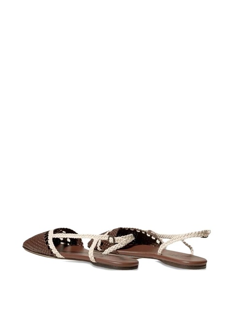 Hereu Rondaia wov-leather slingback flat pumps - Brown - zdjęcie produktu nr 2