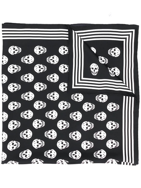 Alexander McQueen mini skull-print scarf - Black - zdjęcie produktu nr 1