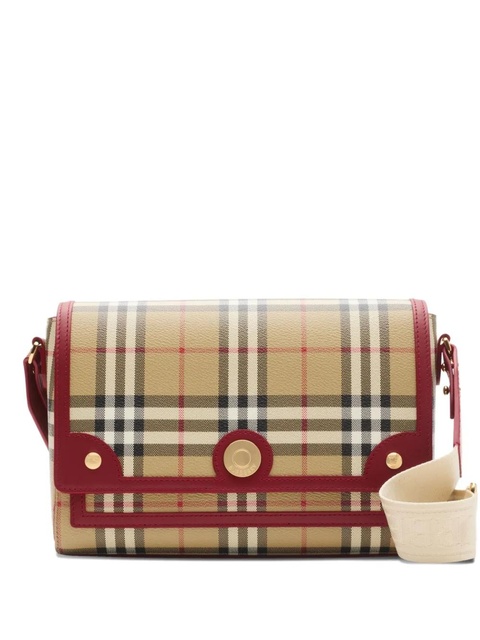 Burberry check leather trim crossbody bag - Neutrals - zdjęcie produktu nr 1