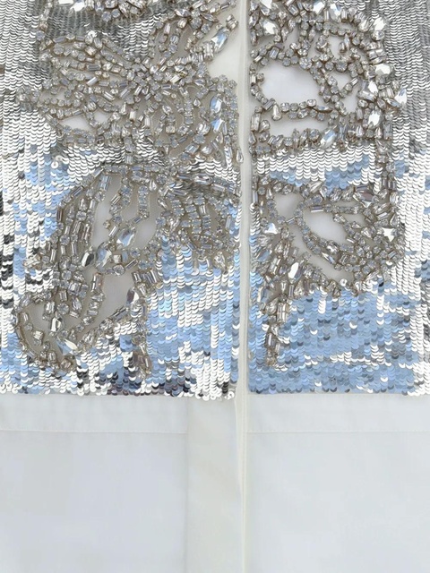 Alexander McQueen sequin-embellished cotton shirt - White - zdjęcie produktu nr 2