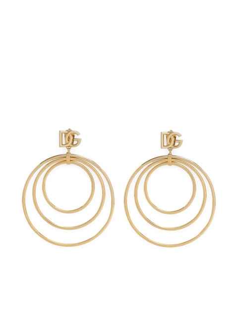 Dolce & Gabbana DG logo-charm multi-hoop earrings - Gold - zdjęcie produktu nr 1