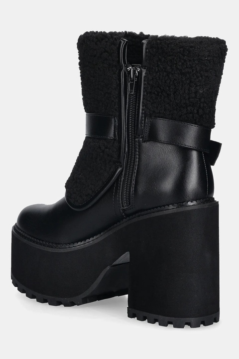 Buffalo botki Killah Fold Boot Warm damskie kolor czarny na słupku 1220081-BLK - zdjęcie produktu nr 1