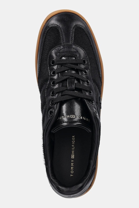 Tommy Hilfiger sneakersy skórzane TH HERITAGE SNEAKER CALF HAIR damskie kolor czarny FW0FW08941 - zdjęcie produktu nr 2