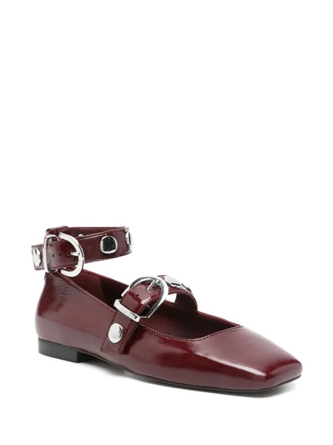 Maje studded leather Mary Jane pumps - Red - zdjęcie produktu nr 2