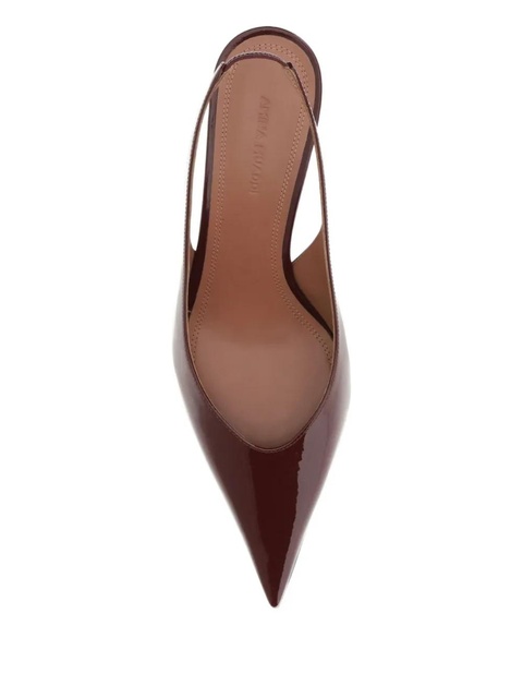 Amina Muaddi 55mm Anok slingback heeled sandals - Red - zdjęcie produktu nr 2