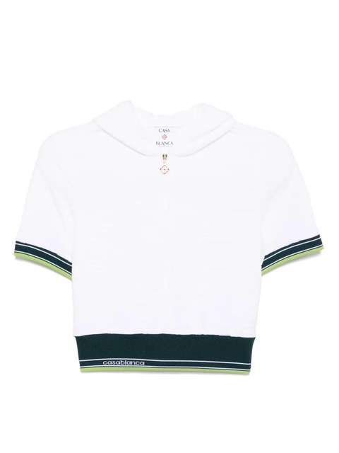 Casablanca velour hooded top - White - zdjęcie produktu nr 1