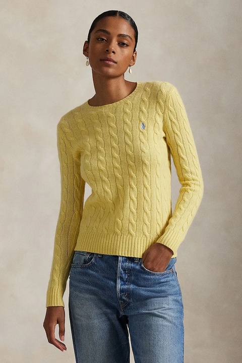 Polo Ralph Lauren sweter damski kolor żółty lekki 211971865 - zdjęcie produktu nr 1
