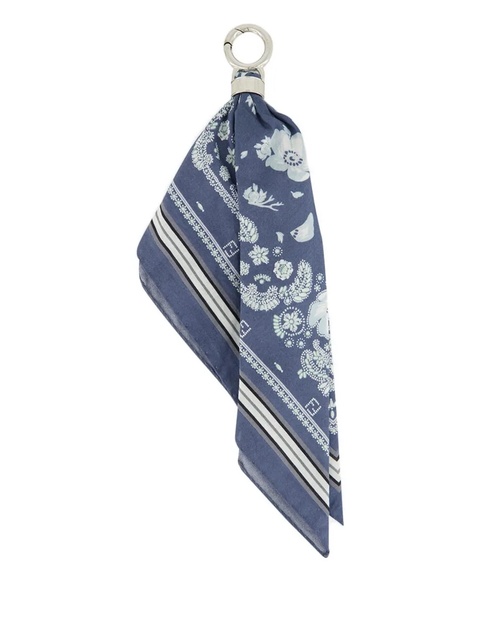 FENDI bandana-charm cotton keyring - Blue - zdjęcie produktu nr 1