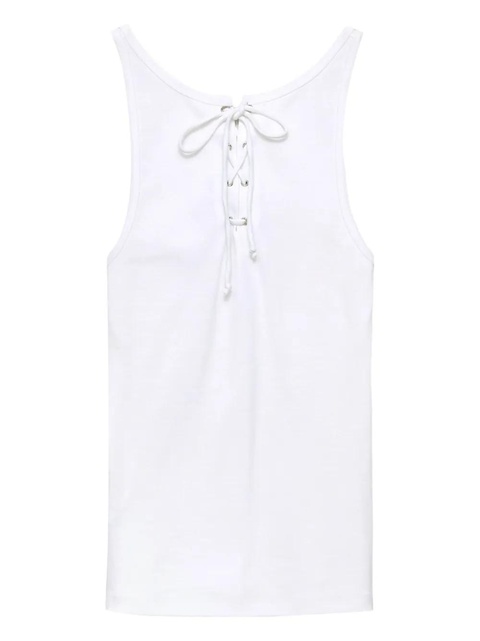 Prada lace-up tank top - White - zdjęcie produktu nr 1