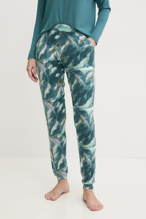 Chantelle spodnie lounge kolor zielony wzorzyste FN7660 - zdjęcie produktu nr 1