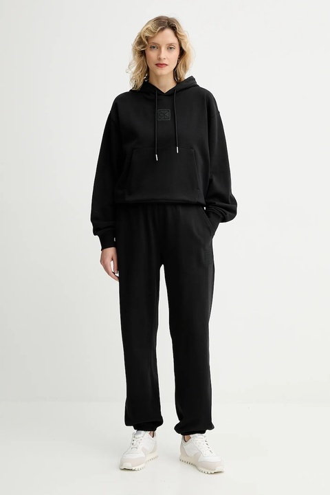 Calvin Klein bluza damska kolor czarny z kapturem gładka LV044D204G - zdjęcie produktu nr 2