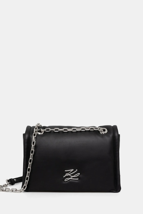 Karl Lagerfeld torebka skórzana kolor czarny A1W30173 - zdjęcie produktu nr 1