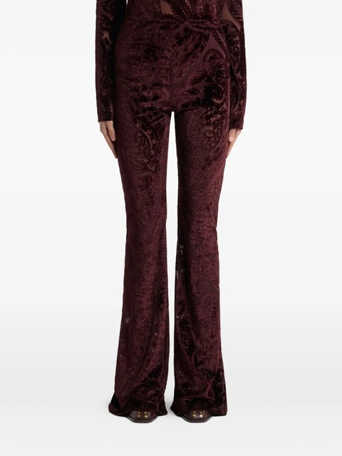 ETRO jacquard chenille flared trousers - Brown - zdjęcie produktu nr 2
