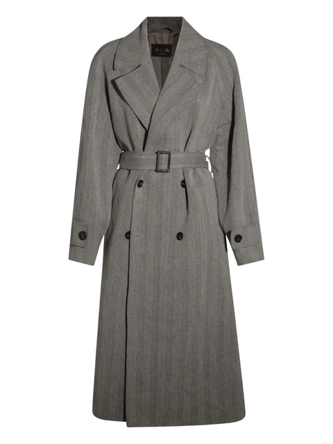 Loro Piana double-breasted trench coat - Grey - zdjęcie produktu nr 1