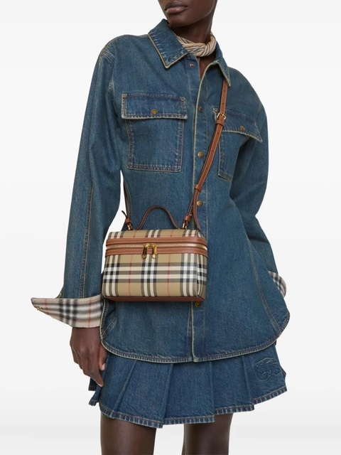 Burberry mini check vanity cross body bag - Neutrals - zdjęcie produktu nr 2