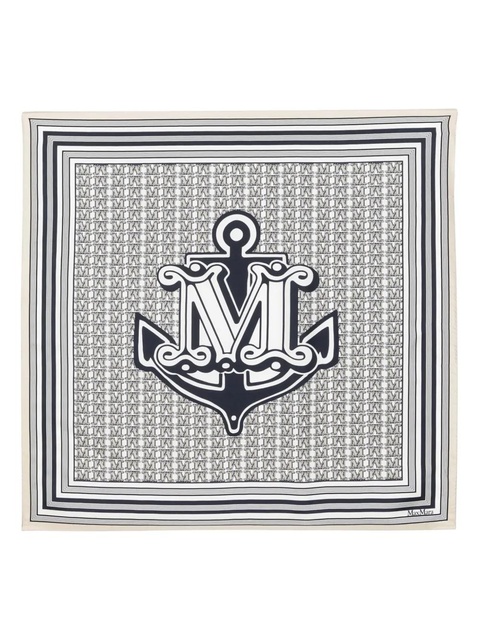 Max Mara monogram scarf - White - zdjęcie produktu nr 1