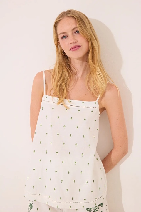 women'secret piżama bawełniana damska kolor biały bawełniana 3599198 - zdjęcie produktu nr 1