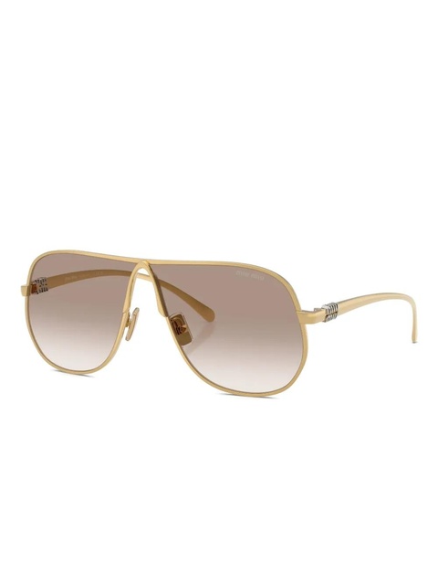 Miu Miu Eyewear geometric sunglasses - Gold - zdjęcie produktu nr 1