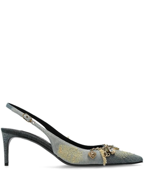 Dolce & Gabbana DNA 65mm embellished pumps - Blue - zdjęcie produktu nr 1