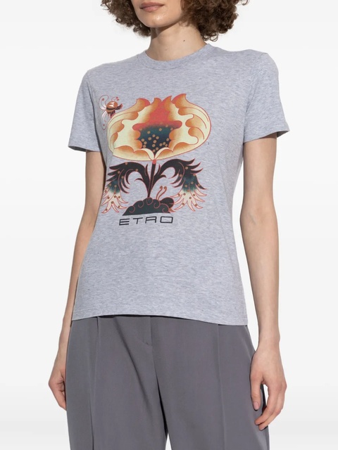 ETRO floral-print T-shirt - Grey - zdjęcie produktu nr 2