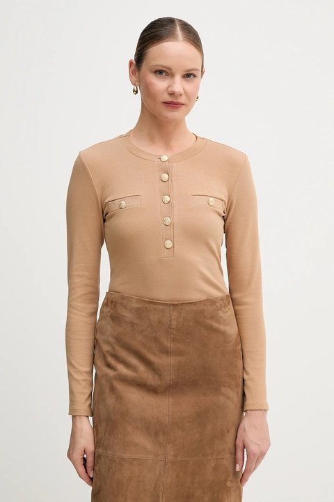 Marc Aurel longsleeve kolor beżowy 7705-7001-73918 - zdjęcie produktu nr 1