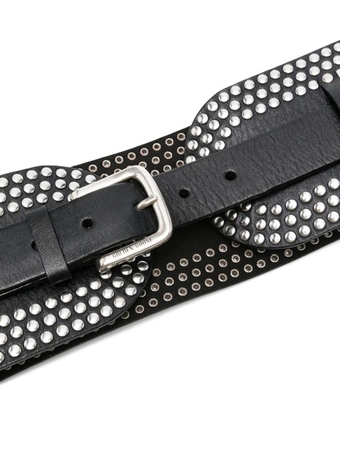 Golden Goose studded leather belt - Black - zdjęcie produktu nr 1