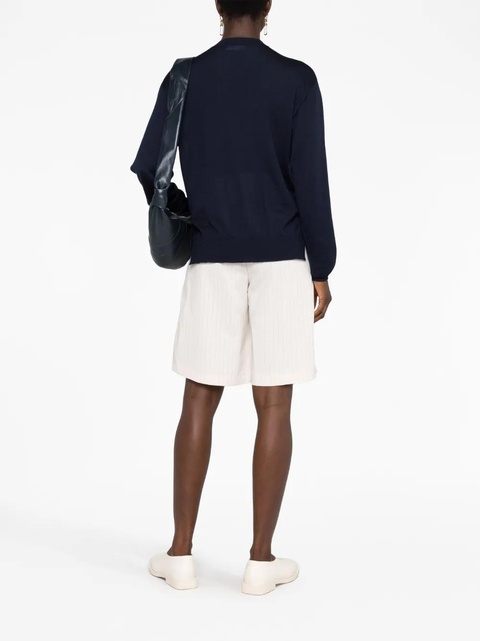 Jil Sander ribbed crew neck jumper - Blue - zdjęcie produktu nr 2
