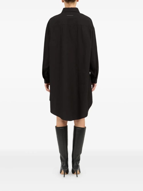 MM6 Maison Margiela cottom shirt dress - Black - zdjęcie produktu nr 1