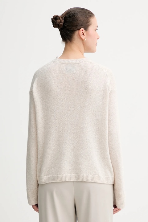 Marc O'Polo sweter z wełną damski kolor beżowy lekki 508612160463 - zdjęcie produktu nr 2