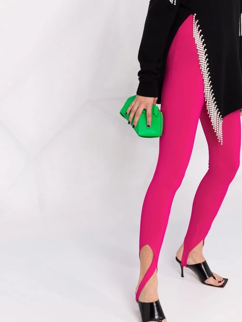 The Attico Jamie cut-out stirrup leggings - Pink - zdjęcie produktu nr 2