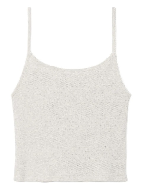 RE/DONE pointelle spaghetti-strap top - White - zdjęcie produktu nr 1