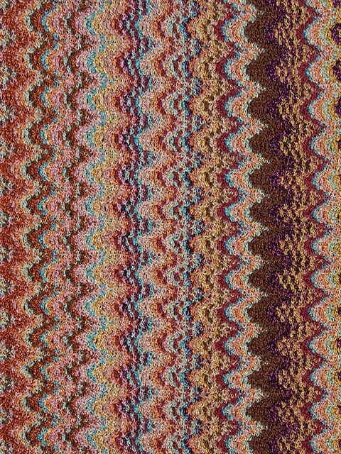 Missoni zigzag-pattern fringed scarf - Brown - zdjęcie produktu nr 2