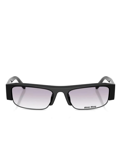 Miu Miu Eyewear rectangle-frame sunglasses - Black - zdjęcie produktu nr 1