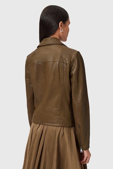 AllSaints kurtka skórzana DALBY BIKER damska kolor brązowy W099LB - zdjęcie produktu nr 2