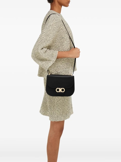 Ferragamo Gancini flap crossbody bag - Black - zdjęcie produktu nr 1