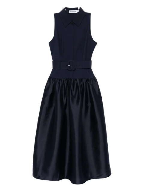 Self-Portrait belted dress - Blue - zdjęcie produktu nr 1