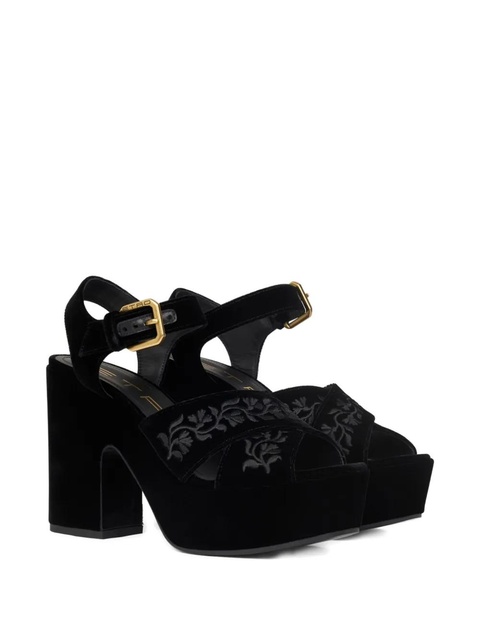 ETRO 100mm velvet sandals - Black - zdjęcie produktu nr 2
