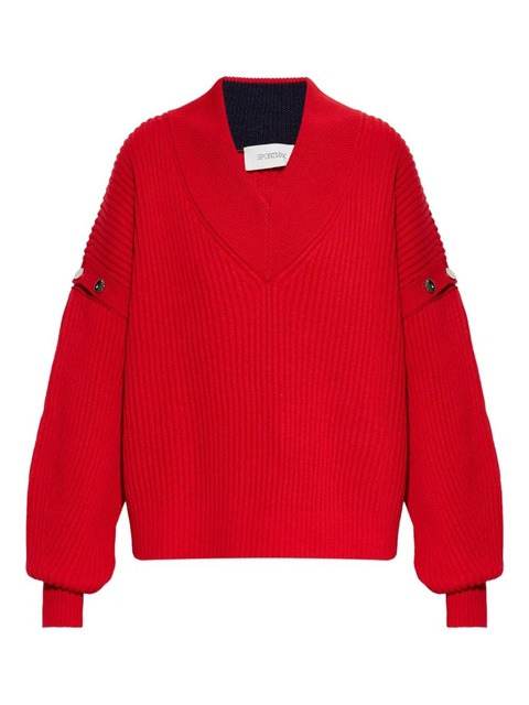 Sportmax detachable-sleeves sweater - Red - zdjęcie produktu nr 1