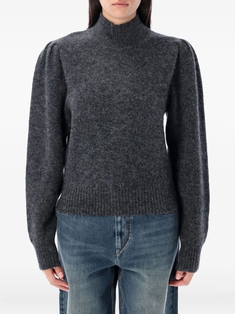 MARANT ÉTOILE turtleneck puff-sleeve sweater - Grey - zdjęcie produktu nr 2